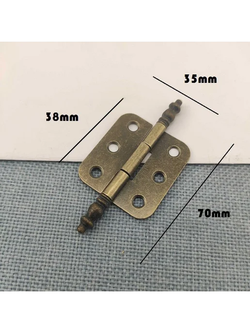 Петля мебельная Медь 4шт 70x35мм, 70x35 мм, 4 шт, фото 2