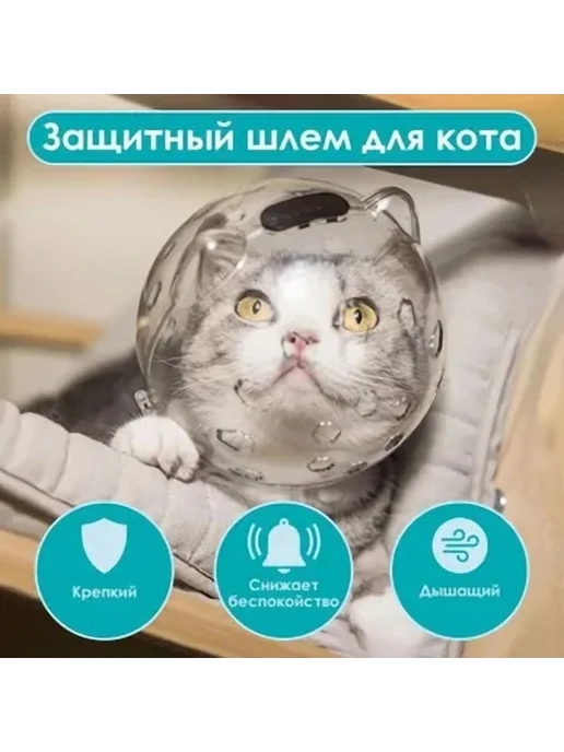 Дышащий намордник для кошек собак прозрачный купол S, вариант