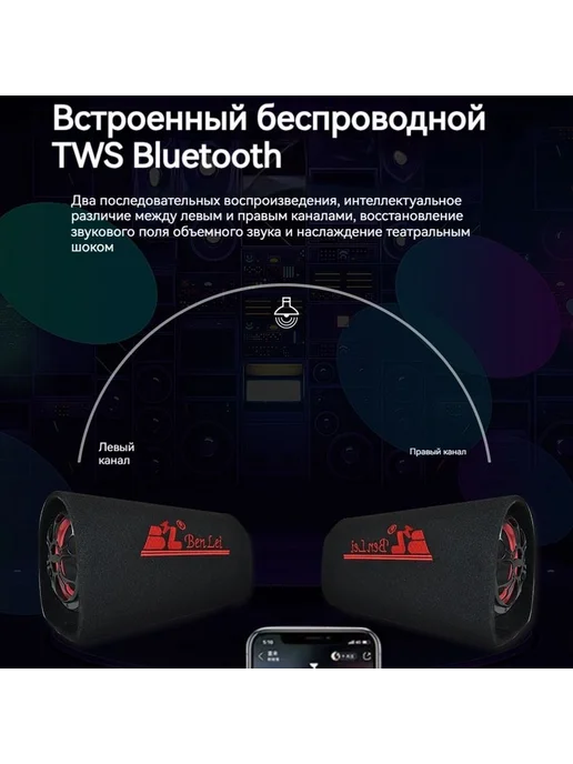 Сабвуфер для автомобиля CZYX-5 13 см (5 дюйм ) Черный, черный, фото 4