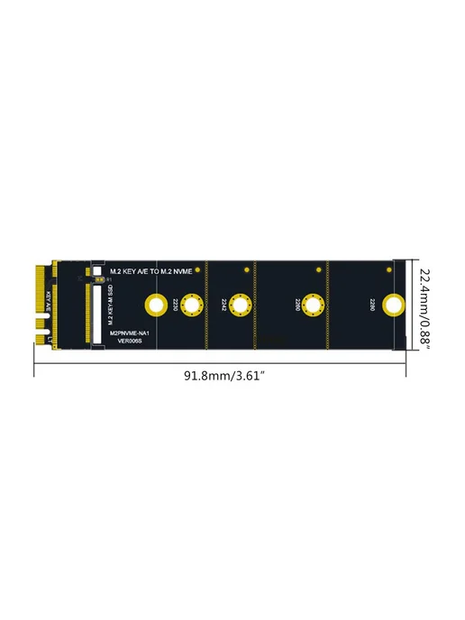 Адаптер M2 KEY A-E в NVME плата расширения KA Разноцветный, вариант, фото 4