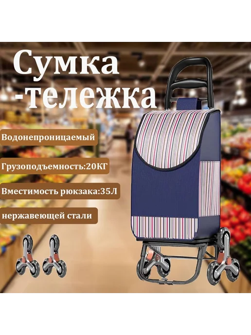 Тележка складная Синий, синий