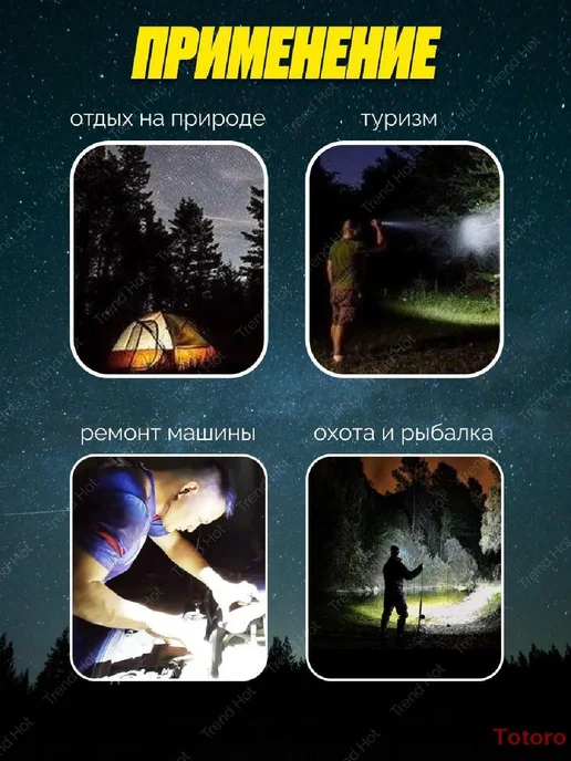 Мощный подводный фонарь с 7 режимами Черный, черный, фото 5