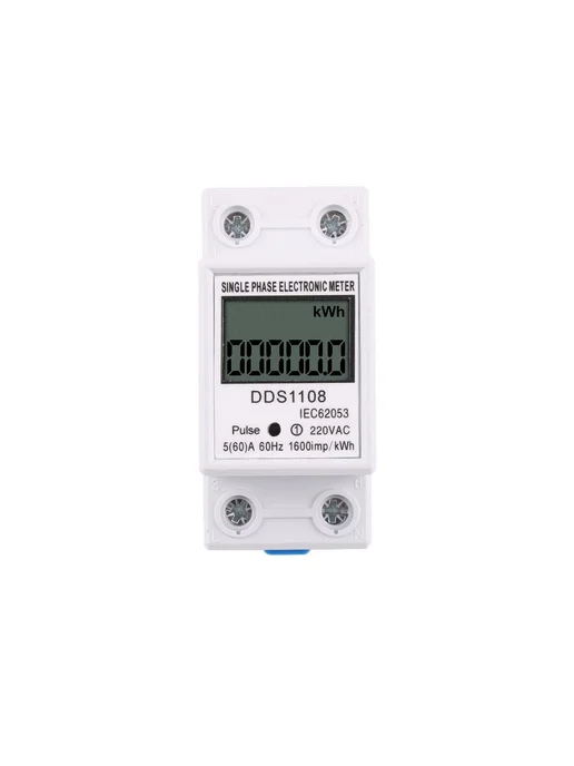 Однофазный счетчик электроэнергии 60A ЖК 220V Без подсветки, вариант, фото 2