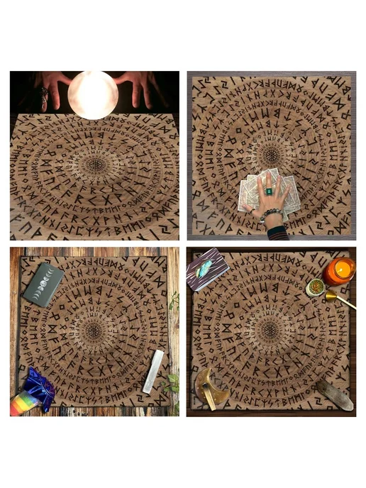 Скатерть с рунами Таро Луэн 50х50см 50x50, 50x50 см, фото 2