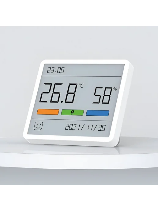 Комнатный термогигрометр AtuMan TH1 Clock Белый, белый