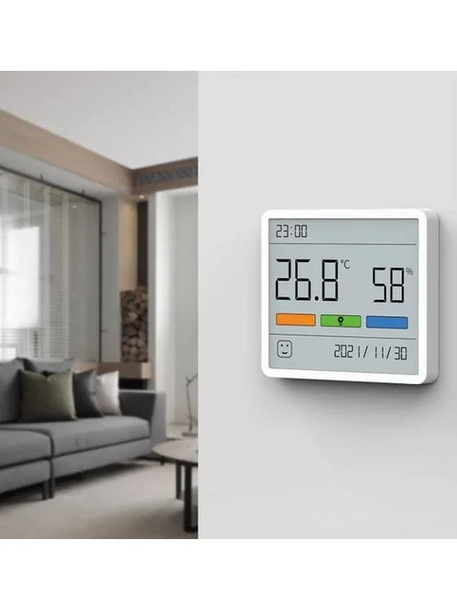 Комнатный термогигрометр AtuMan TH1 Clock Белый, белый, фото 2
