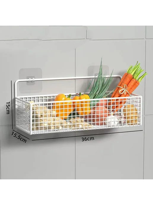 Полка на рейлинг для кухни ванной спальни 36x15 5x15 1шт, 36x15, 1 шт