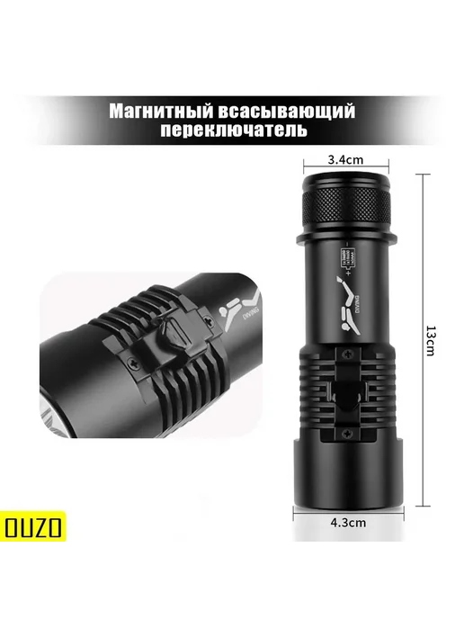 Подводный фонарь Черный, черный, фото 5