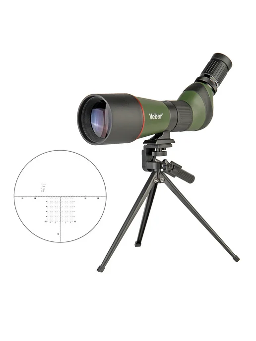 Veber Зрительная труба для наблюдений 20-60x80 с сеткой, 2060x80, фото 3