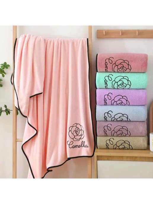 Textil-Home Полотенце банное 180х90 см большое из микрофибры, 180x90 см, фото 6