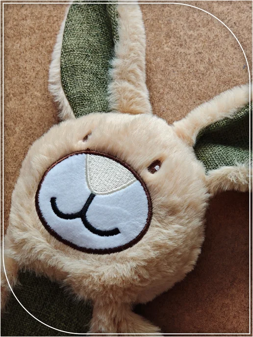 PetMeShop Игрушка для собак заяц, бежевый, фото 4
