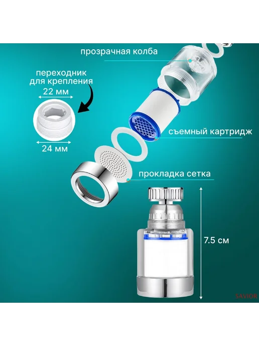 Фильтр-кувшин для воды Белый, белый, фото 3