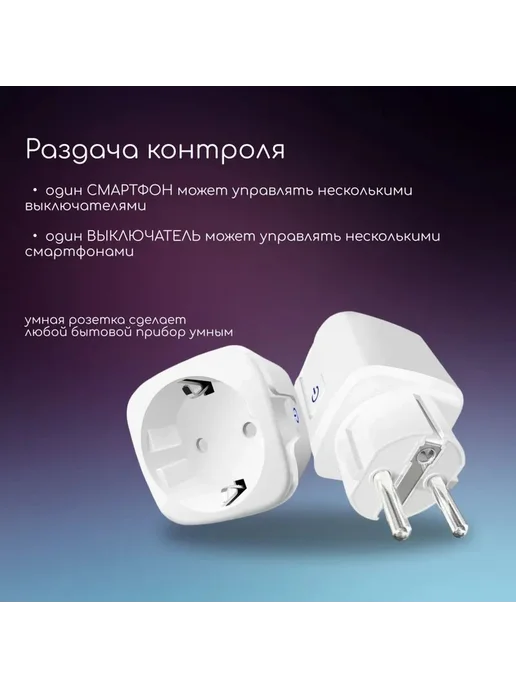 Умная розетка Tuya 16A с Алисой и WIFI 1 шт, 1 шт, фото 2