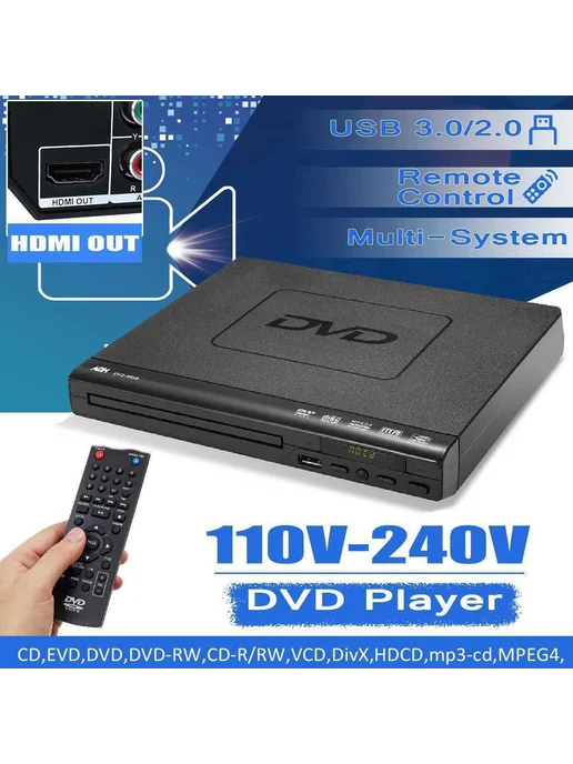Домашний HD DVD плеер Черный, черный, фото 3