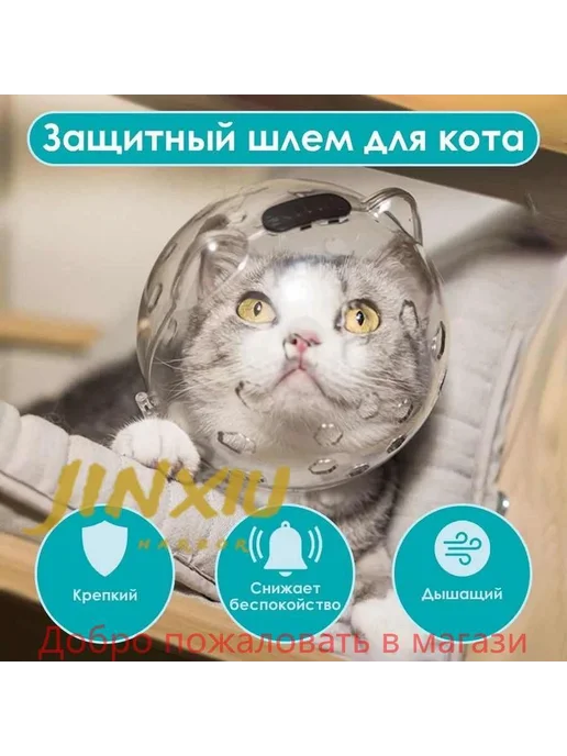 Намордник для кошек и собак прозрачный S, вариант