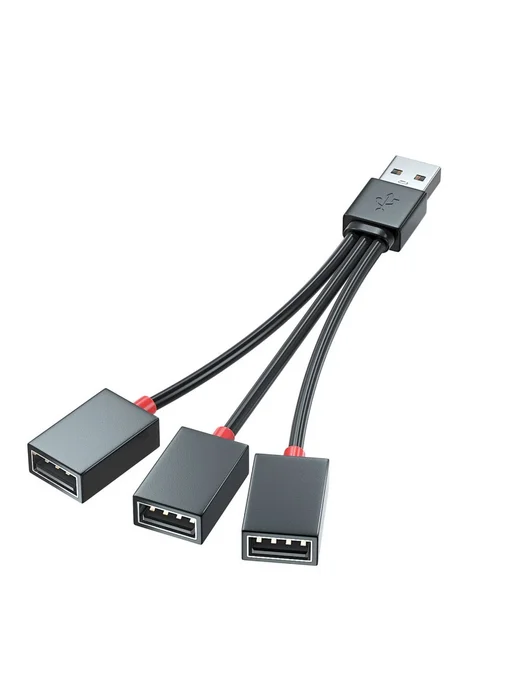 USB-разветвитель для зарядки 3 порта прямой, вариант