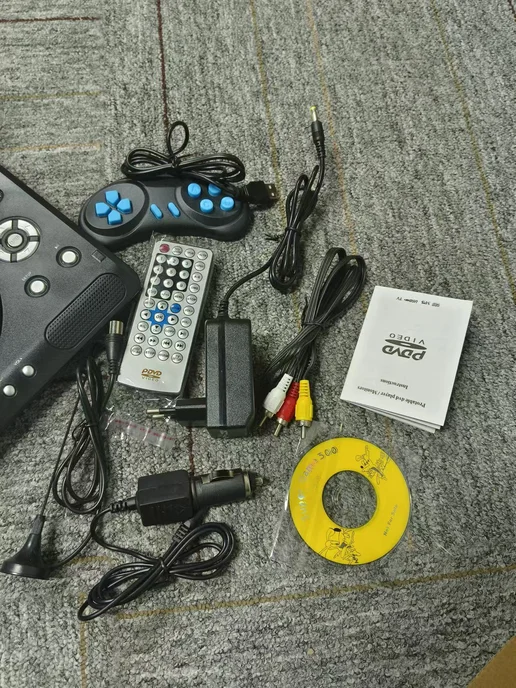 Портативный DVD-плеер HD 9 8" экран SD USB FM Черный, черный, фото 4