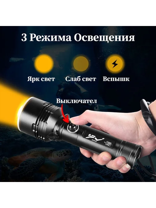 joncely Подводный фонарь Черный, черный, фото 2