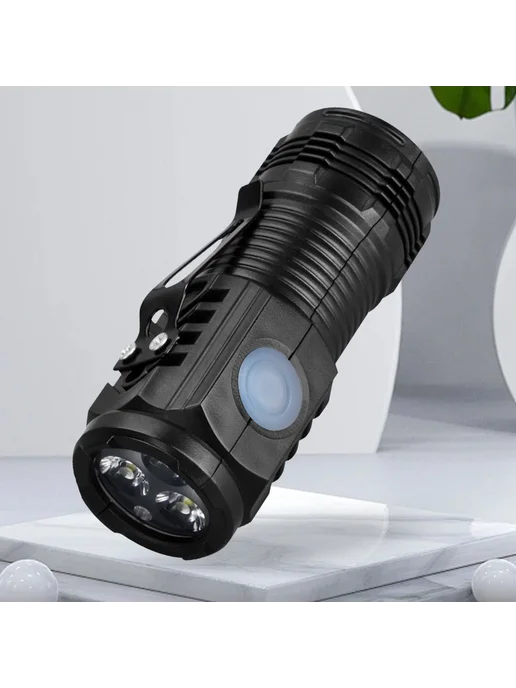 Подводный фонарь компактный USB зарядка 300LM IP6 Черный, черный