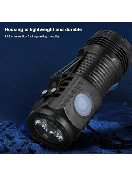 Подводный фонарь компактный USB зарядка 300LM IP6 Черный, черный, фото 3