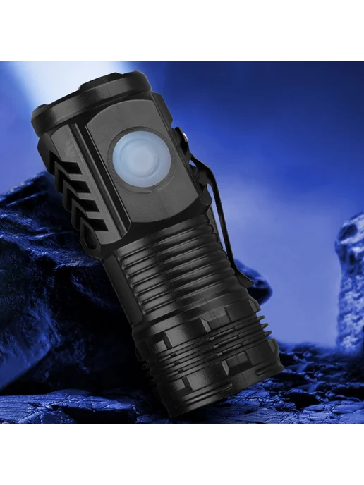 Подводный фонарь компактный USB зарядка 300LM IP6 Черный, черный, фото 8