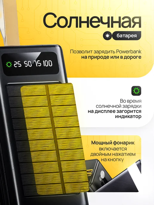 Повербанк 50000 mah быстрая зарядка 22.5 W, 50000 мАч, 22,5 Вт, фото 4