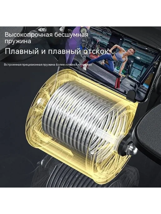 Ролик для пресса с возвратным механизмом для мышц ж черный, черный, фото 2