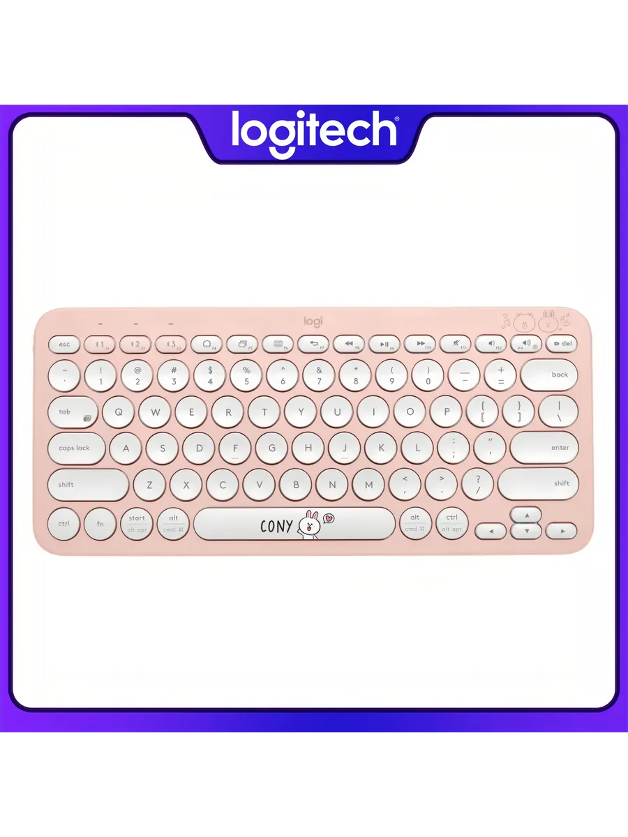 Logitech Клавиатура Line Friends, Английская светло-розовый