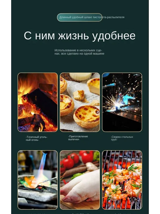 Газовая горелка пьезорозжигом Туристическая Синий, синий, фото 8