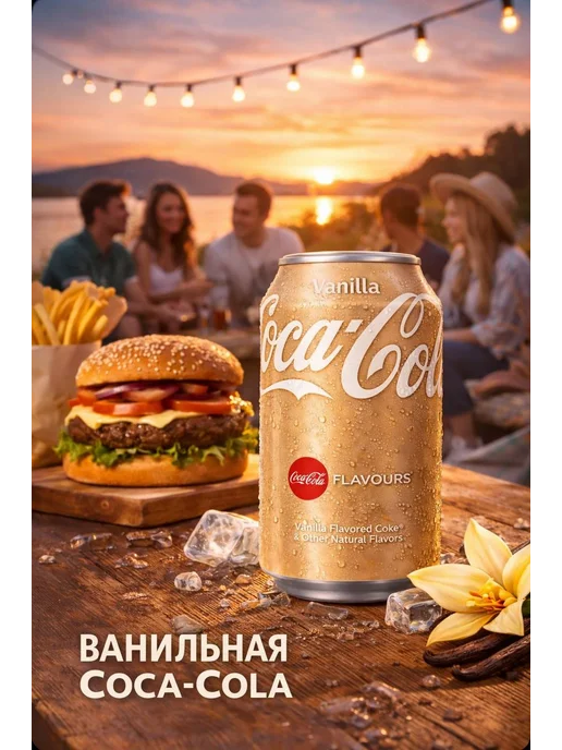 Coca-Cola Газированный напиток Кока-Кола Ваниль Германия, 330 мл, 24 шт, фото 3