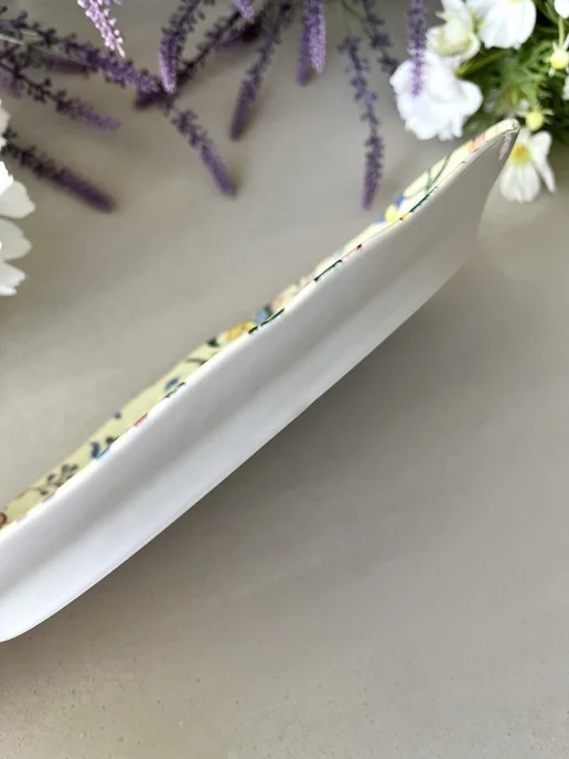 Добруш-посуда Блюдо для хлеба 27 см "Ваниль", белый, фото 3