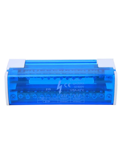 Клеммная колодка 215 двухуровневая для DIN-рейки 2x15, 2x15