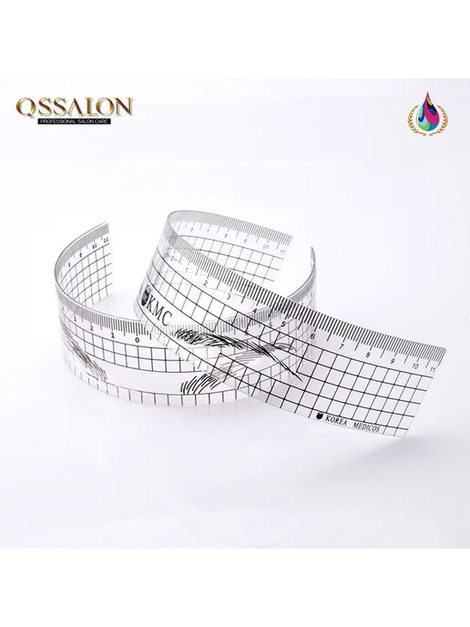 Линейка для бровей QSSALON белая, белый, фото 4