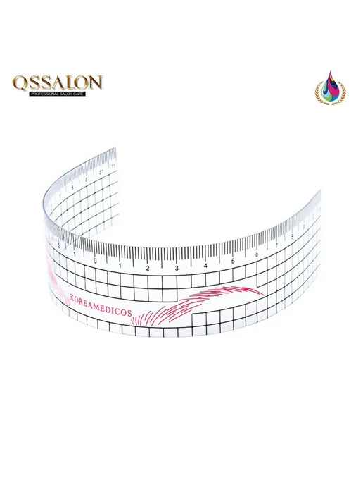 Линейка для бровей QSSALON белая, белый, фото 6