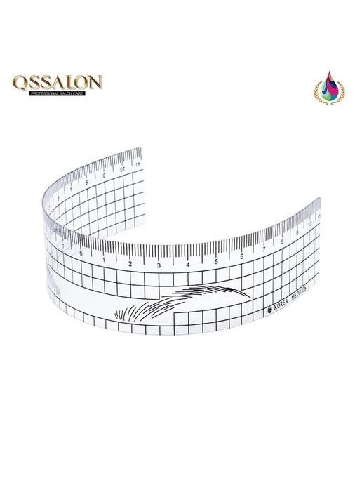 Линейка для бровей QSSALON белая, белый, фото 7