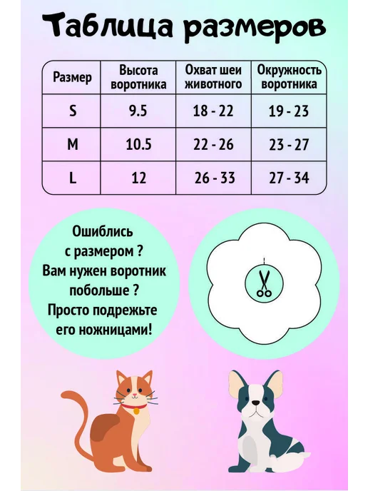 Защитный ветеринарный воротник для животных S, вариант, фото 3
