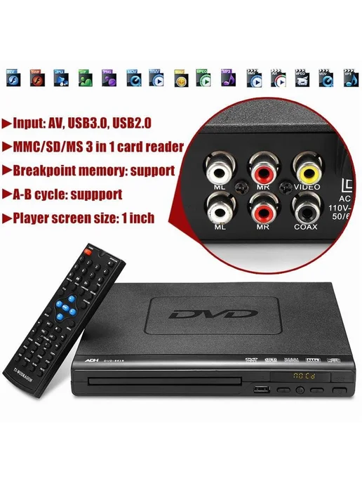 Домашний HD DVD плеер Черный, черный, фото 6