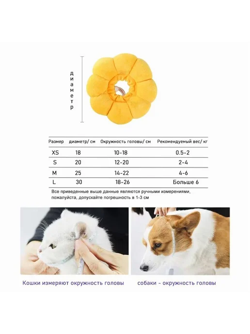 Защитный ветеринарный воротник для кошек и собак до 2 кг XS, 2 кг, фото 7