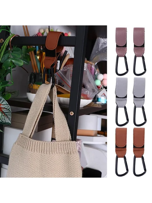 Детская сумка крючок для коляски Brown-2 шт, коричневый, фото 3