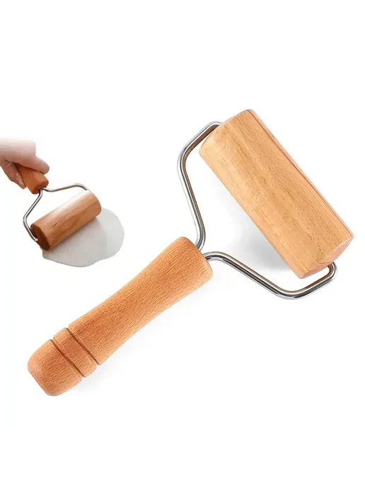 Скалка с крутящимися ручками дерево 19 см, вариант, фото 4