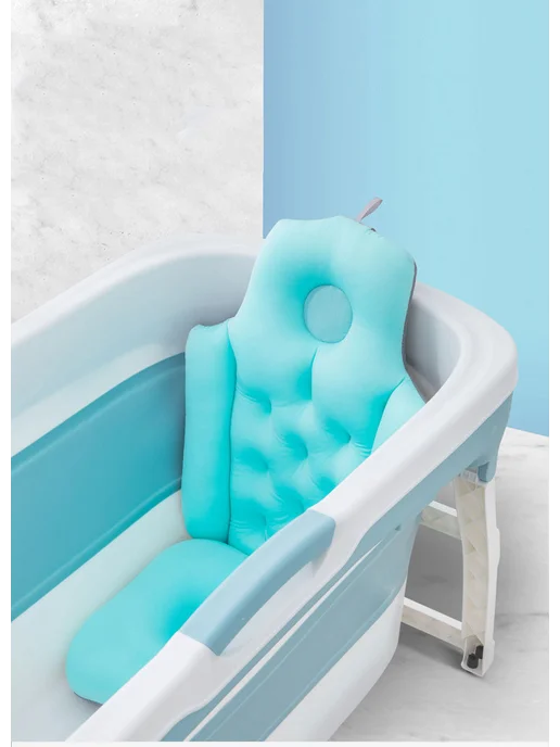 Водонепроницаемая подушка для ванны светло-синий, синий, фото 3