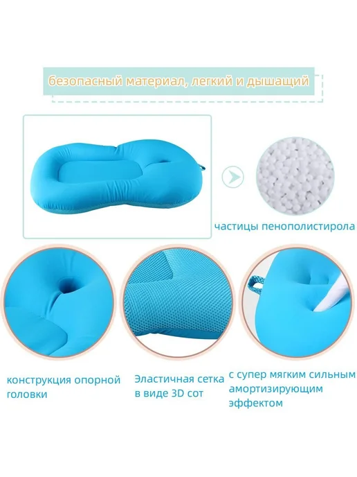 Детский коврик для ванной, противоскользящая подуш лазурный, вариант, фото 5
