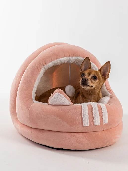 Домик для кошки Family Pet, розовый 47x47x38, 47x47x38, фото 7