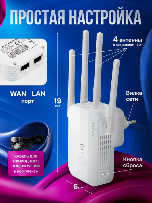 Усилитель wifi беспроводной, вариант, фото 4