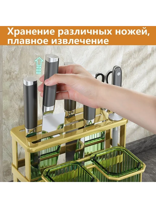 Подставка для приборов 16 см х 22 см - для кухни Бирюзовый, вариант, фото 4