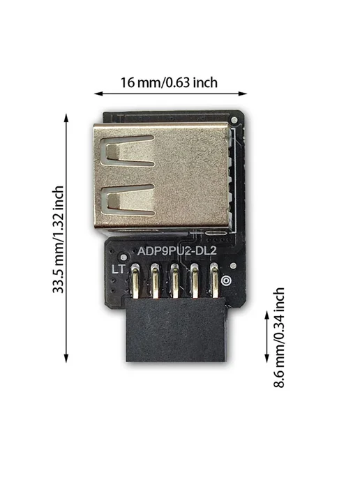 USB 2 0 9-контактный Разъем 2 Порта A Адаптер Конвертер, вариант, фото 2