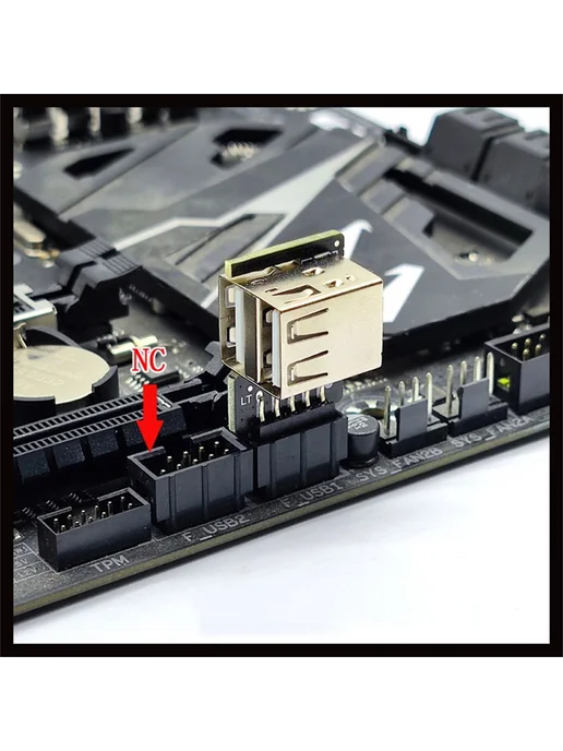 USB 2 0 9-контактный Разъем 2 Порта A Адаптер Конвертер, вариант, фото 4