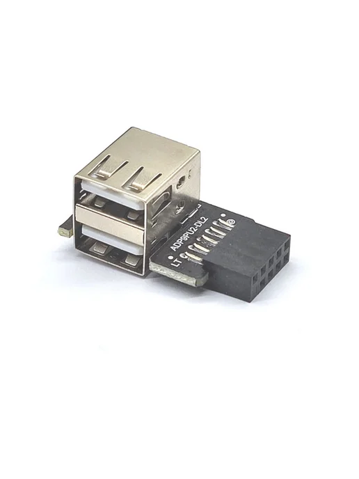 USB 2 0 9-контактный Разъем 2 Порта A Адаптер Конвертер, вариант, фото 5