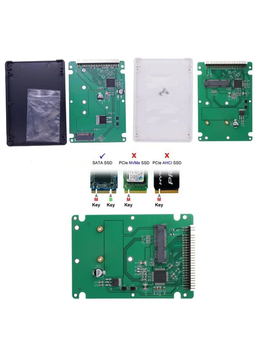 Адаптер mSATA SSD для 2 5" IDE HDD Черный, черный, фото 2