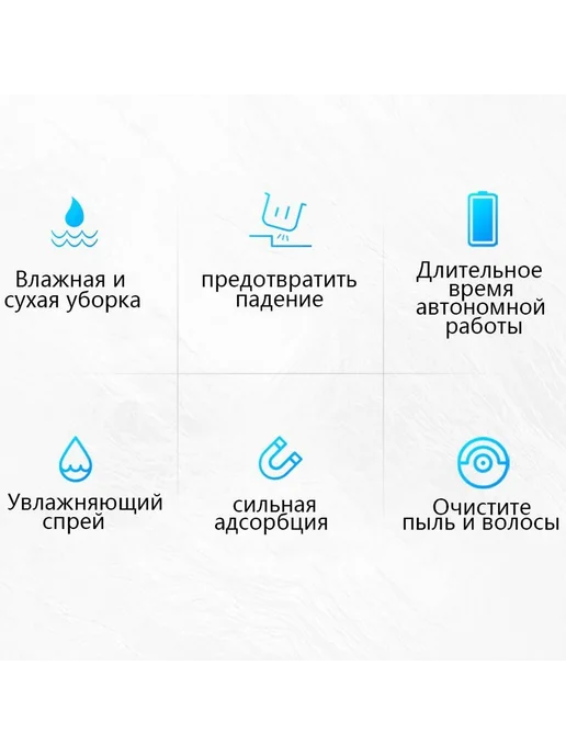 Моющий робот-пылесос К-555 светло-синий, белый, фото 2